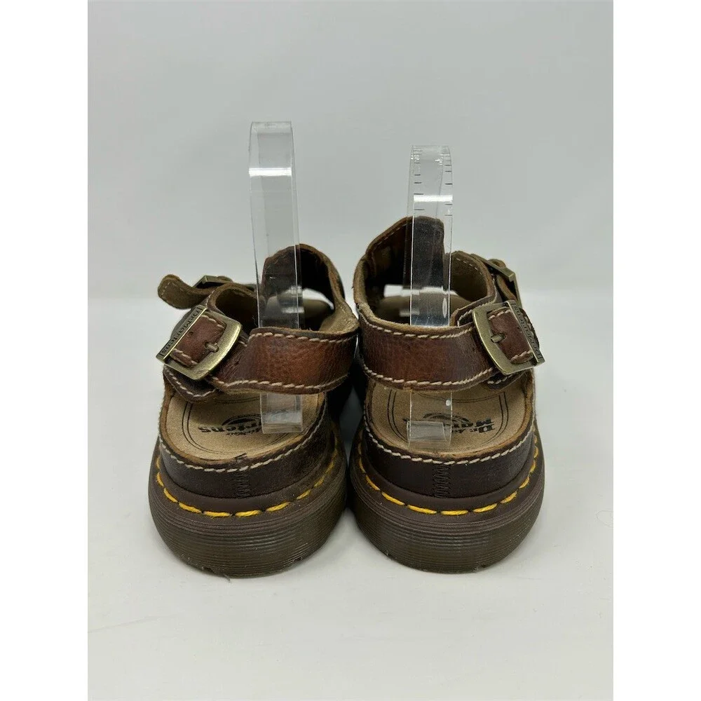 Dr. Martens Mens Fisherman Sandals Brown Double Buckle Platform Sole Size 10